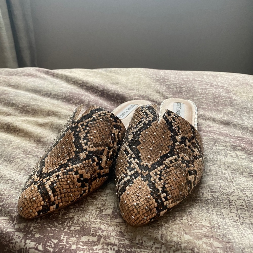 Steve Madden Snakeskin Mules